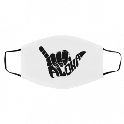 Al-o-ha Ha-n-d H-aw-a-ii S-y-m-bol Face Mask