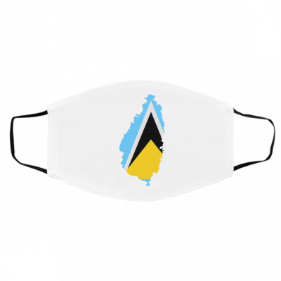 Fl-a-g M-a-p o-f S-t L-u-cia Face Mask