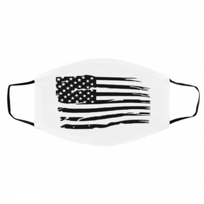 D-is-tr-es-s-ed Am-e-ric-an Fl-a-g Face Mask
