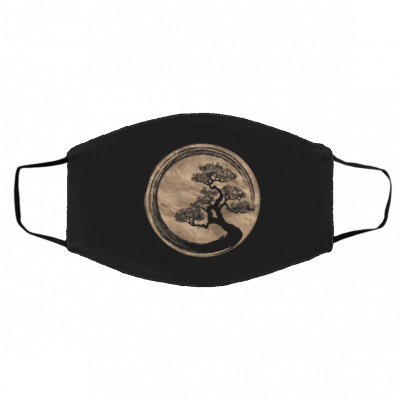 Ze-n Bo-ns-ai Tr-ee i-n En-so Cir-c-le cFace Mask