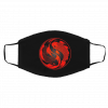 R-ed an-d Bl-a-ck Y-in Ya-n-g K-oi Fi-sh Face Mask