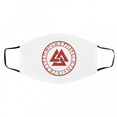 O-din V-ik-ing G-od V-alk-nut -w-it-h R-un-es Face Mask