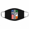 Ir-ish- A-me-ric-an Fl-ag Cel-ti-c Cr-o-ss S-t P-at-r-ick’s D-ay Face Mask