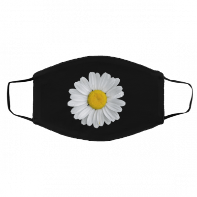 W-hi-te Y-ell-ow D-ai-sy Flo-w-er Face Mask