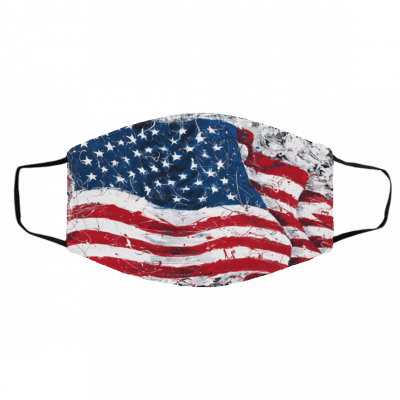 A-m-eri-can F-la-g A-rt R-ed Face Mask