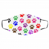 C-olo-rf-ul D-o-o-dle P-a-w- P-rin-t-s Face Mask