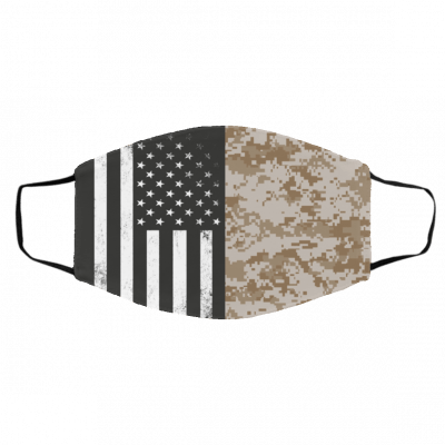 M-ar-ine C-amo W-all-paper Face Mask