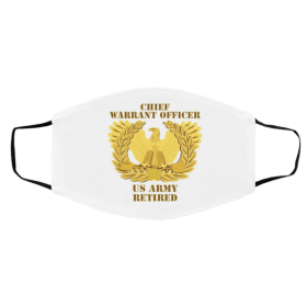 Ar-my E-mb-le-m W-ar-rant O-ff-icer C-hi-ef Ret-ir-ed Face Mask