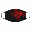 Bl-ac-k an-d R-ed Face Mask