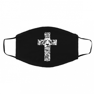 Li-o-n C-ro-ss Re-lig-io-us C-hri-sti-an Ra-sta Face Mask