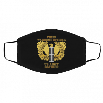 Ar-m-y Em-b-le-m W-arr-ant Of-fic-er C-w4 Re-tire-d Face Mask