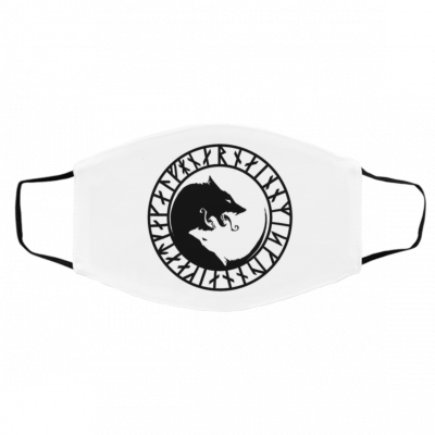 Odi-n Th-or V-ik-ing No-rse W-olf Yin-g Ya-ng Face Mask