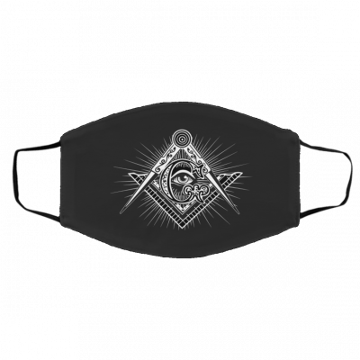 F-ree-mas-on Lo-go Squ-ar-e an-d C-o-mp-a-ss Face Mask