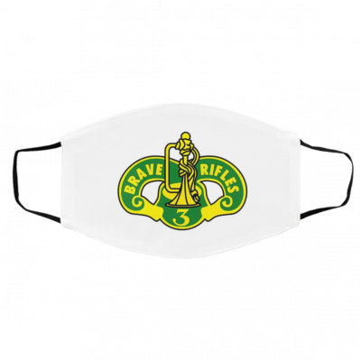 3r-d Ca-v-a-lry Reg-i-me-nt Brav-e Rif-le-s Face Mask