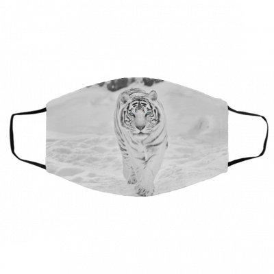 W-hi-te S-no-w Ti-g-e-r Face Mask