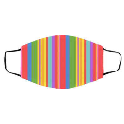 Co-lo-rf-ul St-rip-e-d Face Mask