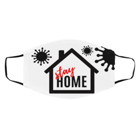 Sta-y a-t H-om-e – So-cial D-ist-an-cing Face Mask