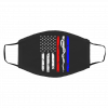 Po-li-ce & Fi-refi-g-ht-er & E-M-T Fl-ag Face Mask