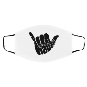 Al-oh-a H-a-nd Ha-w-aii S-ym-b-o-l Face Mask