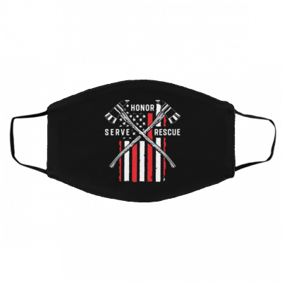 F-iref-ig-h-ter Th-in R-ed Lin-e A-me-ri-ca-n F-l-ag Face Mask