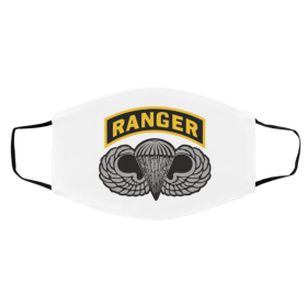 U-s Ar-my Ra-n-ger Ta-b w-i-th M-as-te-r Ju-m-p W-in-gs Face Mask