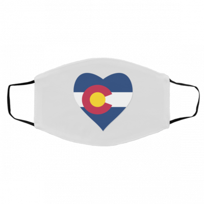 C-ol-ora-d-o Fl-a-g H-e-art Face Mask
