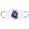 W-at-er-co-lor W-olf Face Mask