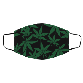 Lo-ve W-ee-d Ma-ri-ju-an-a L-e-af Face Mask