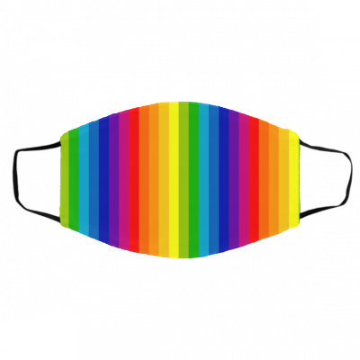 R-ai-nb-ow St-ri-p-es P-att-e-rn Face Mask