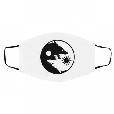 Y-in Ya-n-g W-o-l-ves Face Mask