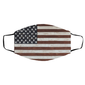 Am-e-ri-can Fl-ag Re-cl-a-ime- d W- oo-d Face Mask