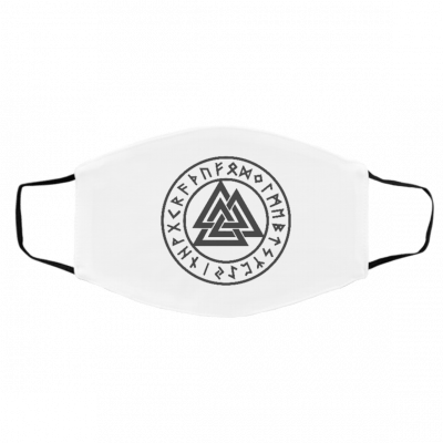 V-al-k-n-u-t R-u-ne C-r-cl-e O-d-in T-rin-it-y I-co-n V-iki-ng Face Mask