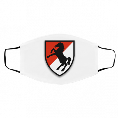 11t-h Ar-m-ore-d Ca-val-ry R-eg-im-e-nt B-la-ck H-or-se Face Mask