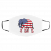 Re-d El-e-ph-a-nts U-S-A Fla-g Face Mask