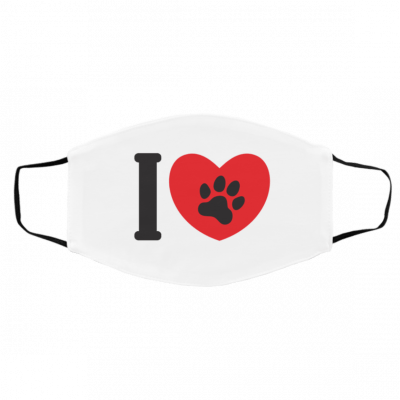 I L-o-ve A-ni-m-als Face Mask