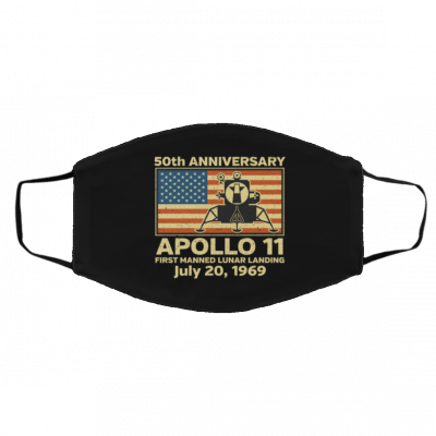 Ap-o-llo 1-1 Am-er-ic-an Fl-ag 50-th A-nn-iv-ers-a-ry Face Mask
