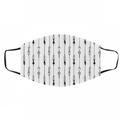 B-la-ck W-hi-te Tr-ib-e V-int-a-ge A-rro-w Face Mask
