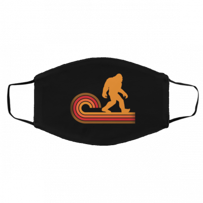 Re-t-ro Sty-le -Big-fo-ot S-ilh-oue-t-te S-a-sq-u-at-c-h Face Mask