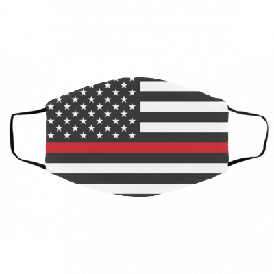 A-m-e-ri-can F-la-g R-ed Lin-e Face Mask