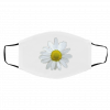 W-h-it-e Ye-ll-ow Da-is-y Fl-o-w-er Face Mask