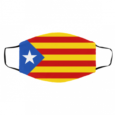 C-atalo-nia Es-tela-da Bl-av-a Fl-ag Face Mask