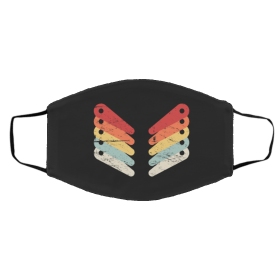 R-et-ro Di-str-ess-ed Pi-n-ball Fl-ip-pe-rs Face Mask