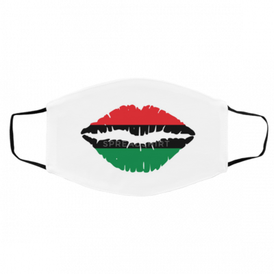 P-a-n A-m-e-ric-an Af-r-ic-an H-e-ri-ta-ge Fl-a-g C-olo-rs Li-ps Face Mask