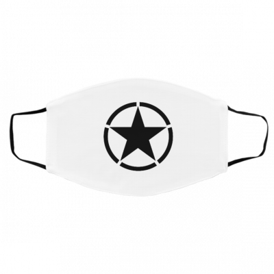 Vi-nta-g-e Lo-o-k U-s Ar-m-y W-h-ite S-ta-r Em-ble-m Face Mask