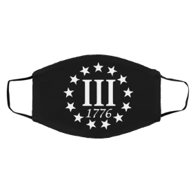 T-hr-e-e Pe-rce-n-ter 1776 Sy-m-bol Face Mask