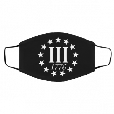T-hr-e-e Pe-rce-n-ter 1776 Sy-m-bol Face Mask