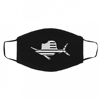 A-me-ric-an Flag Sa-ilfi-sh F-ish F-is-hin-g V-inyl Face Mask