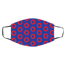 P-h-ish R-e-d D-o-nut Cir-c-le-s O-n B-lu-e Face Mask