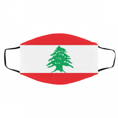 Fla-g o-f L-eb-ano-n A-dj-ust-ab-le Face Mask