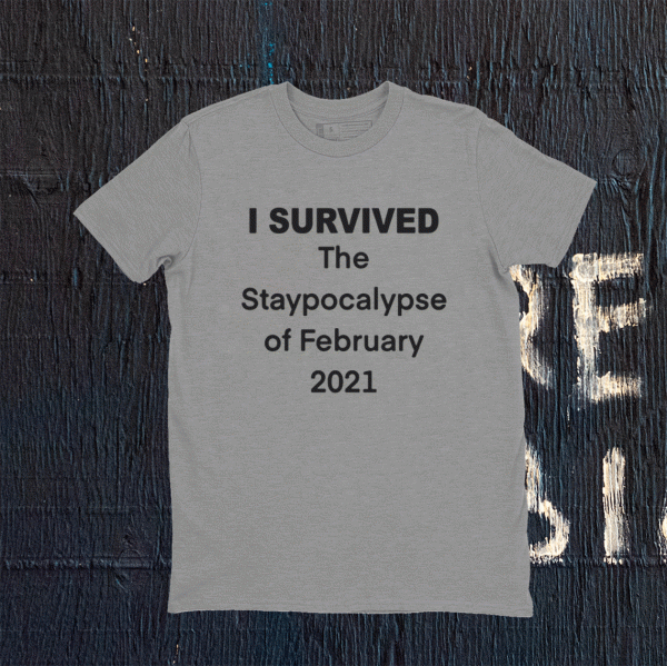 I Survived The Staypocalypse of February 2021 Tee Shirt